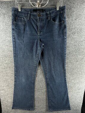 Calvin Klein Dark Wash Boot Cut Blue Denim Jeans 30/10 Cotton Blend ACTL 31X30.5